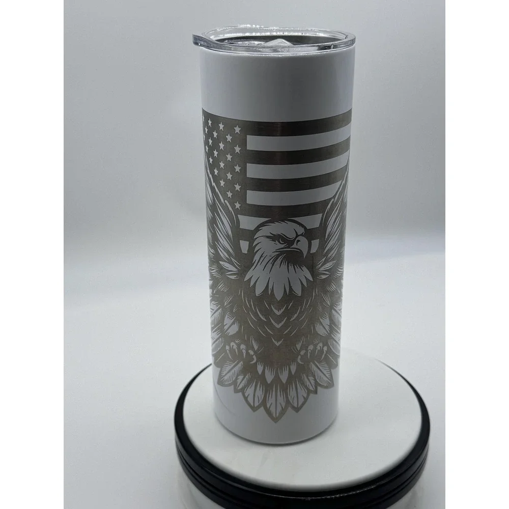 20 oz‎ skinny tumbler eagle/American flag